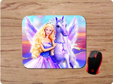 BARBIE W/ PEGASUS - COLORFUL MOUSE PAD DESK MAT - HOME SCHOOL OFFICE GIFT - NEW picture