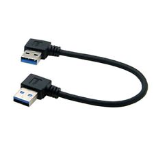 USB 3.0 A Male 90 Degree Left Angled to USB 3.0 A Right Angled Extension Cabl... picture