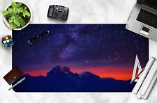 3D Twilight Starry Sky Mountain 8 Non-slip Office Desk Mouse Mat Keyboard Game picture