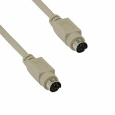 Kentek 25' MDIN Mini DIN6 6 Pin Male to Male PS/2 Keyboard Mouse KVM to PC Cable picture