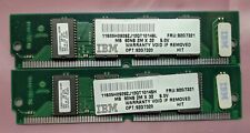 16MB 2x8MB 72-pin Simm EDO 60ns IBM OPT:92G7320 FRU:92G7321 DRAM Ram Memory Kit picture