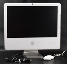 Vtg Apple iMac All-In-One White Desktop Computer G5 w/Cable & OEM Mouse As Is picture