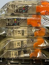 LOT of 5 -  3 Genuine Canon BCI-24 Black Cartridges NEW SEALED + 2 BCI-21 Color picture