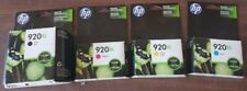 SET of 4 GENUINE FACTORY SEALED HP 920XL High Yield INKJET CARTRIDGES 2020-2021 picture