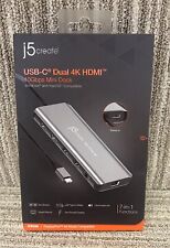 j5 Create USB-C Dual 4K HDMI 10Gbps Mini Dock JCD398 - New -  picture