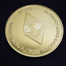 Ethereum Gold Plated Commemorative Coin Collectible Canada FREE FAST SHIPPING picture