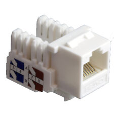 Cat5e Keystone Jacks in White 15 Pcs Pack Fast Free Same Day Shipping USA Seller picture