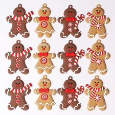 12PCS Christmas Gingerbread Man Ornaments, Craft Supplies, Holiday Decor picture