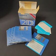 Sony Pack of 9 + 1 MFD-2DD Micro Floppy Disks Double Sided Double Density Japan picture