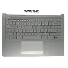 New For HP 14-CF 14Z-DK 14S-DQ Palmrest Non-Backlit Keyboard Touchpad L48648-001 picture