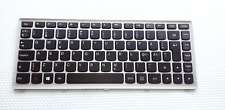 Lenovo M30-70 S300 S400 S40-70 Nordic QWERTY Keyboard + Silver Frame 25213492 picture