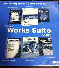 RARE NEW Sealed NOS Microsoft Works Suite 2003 Productivity & Fun Software WINPC picture