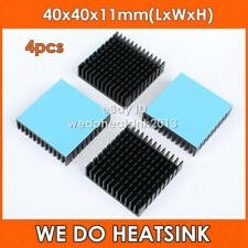4pcs 40x40x11mm Thermal Adhesive Pad Applied Black Anodized Aluminium Heat Sink picture