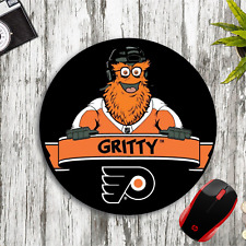 PHILADELPHIA FLYERS GRITTY ROUND NEOPRENE MOUSE PAD MAT HOME SCHOOL OFFICE GIFT picture