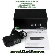 NEW/NOS MILITARY SURPLUS StarTech.com 2 Port Dual DVI USB KVM Switch with Audio picture