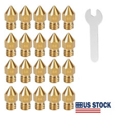 20PACK 0.4mm MK8 3D Printer Extruder Nozzle Kit + Wrench for  Ender 3 Pro CR-10 picture