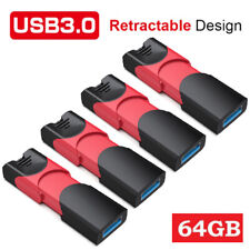 4 Pack 64GB USB 3.0 Flash Drive High Speed Pen Drive Retractable USB Thumb Drive picture