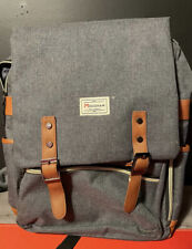 Modoker Vintage Look Laptop Backpack Luggage Bag Tote Gray picture