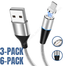 3/6Pack Magnetic Fast Charger Cable USB Cord For iPhone 14 13 12 11 Pro Max XR 8 picture