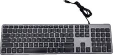 Macally UCZKEYHUBACSG, USB C Keyboard | USB Hub for Mac, Connect Up to 3 Devices picture