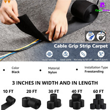 Over The Floor Carpet Cable Concealer Grip Strip For Cord Wire Cover Protector picture
