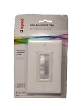 NEW Legrand On-Q Cable Access Wall Plate Professional Grade Hides Cables White picture