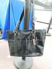 Woman's Vintage American Tourister Multi Pocket Laptop Carry On Black Tote Bag picture