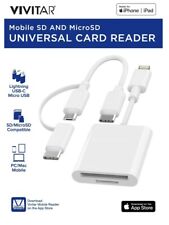 NEW Vivitar Apple IOS Mobile SD & MicroSD Universal Card Reader White MOV4016 picture