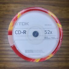 TDK 30 Pack CD-R Discs (CDR80 52X) Printable Discs New Sealed picture