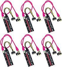 NEW 6 Pack VER009S PCI-E Riser Card for Bitcoin GPU Mining Powered Riser Adapter picture