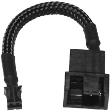 CRJ Micro 2-Pin Fan Adapter Cables (2-Pack) - 4-Inch (10Cm), Black Sleeved - Con picture