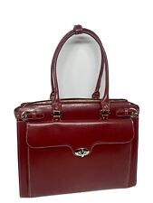 McKlein W Series Laptop Briefcase Red Leather (94836) picture