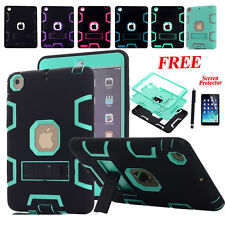 Heavy Duty Shockproof Hybrid Rubber Tough Case Cover Stand iPad 2/3/4 Mini 1/2/3 picture