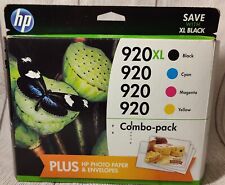 Genuine HP 920XL Black + 920 Tricolor Ink Combo Pack NEW Sealed No Exp Date  picture