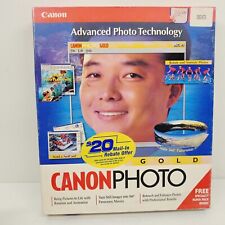 Vintage Canon Photo Gold 1999 PC Software Program Specialty Paper Pack Inside picture