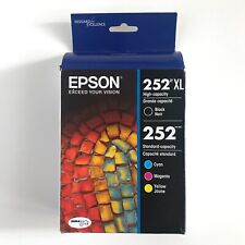 2026 Epson 252XL/252 Black/Tri-Color Ink Cartridge 4 Pack Genuine Original OEM picture