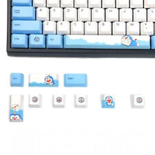 Anime Doraemon Keycap Blue White PBT 108 Keys Full Set For Mechanical Keyboard picture