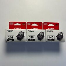 Lot of 3 Genuine Canon Pixma PG240 Black Ink Cartridge PG-240 OEM New Sealed Box picture