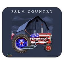 Farm Tractor Country USA American Flag Low Profile Thin Mouse Pad Mousepad picture