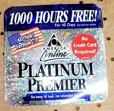 AOL America Online Vintage CD Disc ~ Platinum Premier Version 7.0 ~ 1000 Hours picture