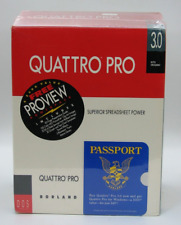 NEW SEALED vintage Borland Quattro Pro 3.0 DOS 3.5, 5.25 Floppy VROOMM  picture