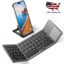 Wireless Bluetooth Touchpad Foldable Tri-fold Keyboard For iPad iPhone Laptop picture