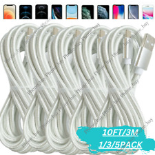 Fast Charger Cable Heavy Duty 10FT For iPhone 8 7 X XR 11 12 13 14 Charging Cord picture