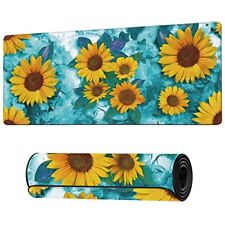 Modern Abstract Art Sunflowers Gaming Mouse Pad XXL Large Desk Mouse Pad Keyb... picture