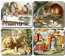 Alice Wonderland Mouse Pad Mousepad Original Prints Cheshire Cat Mad Hatter Gift picture