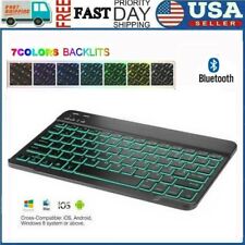 Backlit Wireless Bluetooth Keyboard for iOS Android PC iPad Tablet Rechargeable picture