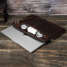 Genuine Leather Laptop Sleeve Case For Apple Macbook Pro 14 2023 Pro Air 13 M2 picture
