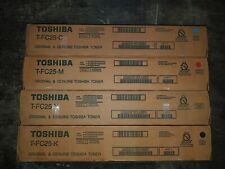 Genuine Set of 4 Toshiba TFC25C TFC25M TFC25Y TFC25K Toner Cartridges BNIB picture