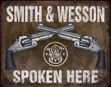 Smith and Wesson Spoke Here Mouse Pad Tin Sign Art On Mousepad picture