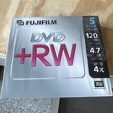 BRAND NEW Pack Of 5 DVD-RW Fujifilm Discs Disks DVDs 120 Min 4.7GB Jewel Cases picture